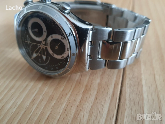 Swatch Irony Chrono Oblique End Black YCS545G – NOS, Swiss Made, снимка 2 - Мъжки - 53623938