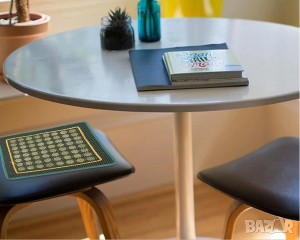 Нефритена Подложка от Нефритен Камък Диша Охлаждащ Масаж Подложка за Стол Седалка Автомобил Офис Дом