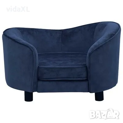 vidaXL Кучешки диван, син, 69x49x40 см, плюш（SKU:171023）, снимка 3 - За кучета - 49001955