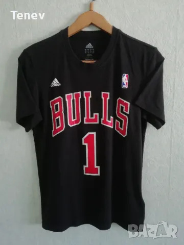 Chicago Bulls #1 Derrick Rose Adidas NBA оригинална тениска памучна размер М Чикаго Булс , снимка 1 - Тениски - 49040673