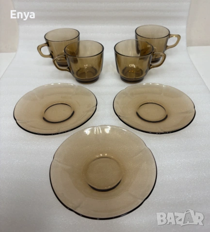 Чаши за кафе с чинийки от Дуралекс - Франция - за допълване на сервиз, снимка 2 - Чаши - 53885594