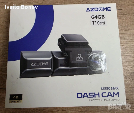 AZDOME M550 MAX – 4K Ultra HD видеорегистратор с включена 64GB карта 