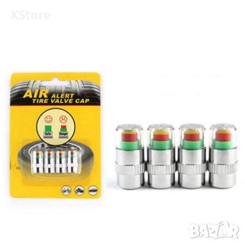 Манометър-капачка за налягането в гумите на превозното средство, снимка 13 - Аксесоари и консумативи - 52444803