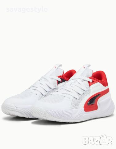 Мъжки маратонки PUMA Court Rider Chaos Team Basketball Shoes White/Red, снимка 3 - Маратонки - 45958919