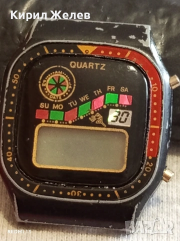 Винтидж електтронен часовник ретро модел рядък за КОЛЕКЦИОНЕРИ 51871, снимка 2 - Антикварни и старинни предмети - 53492750