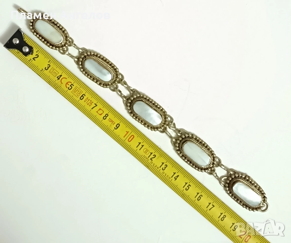 Старинна посребрена възрожденска гривна. , снимка 2 - Антикварни и старинни предмети - 52870819