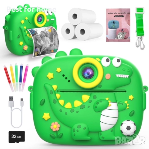 Детски фотоапарат с принтер и аксесоари JoyStone с подарък SD карта 32GB, снимка 2 - Други - 52878436