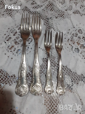 Стари антикварни посребрени прибори вилици 4 бр. различни