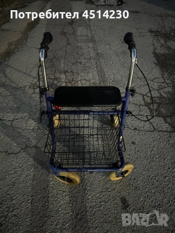 Триколесен ролатор с кошница и спирачки – стабилен и практичен, снимка 5 - Ролатори - 52496953