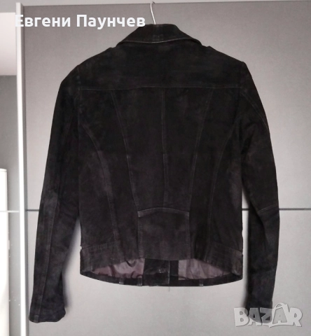Only естествена кожа размер S дамско черно кожено яке в байкър стил, снимка 2 - Якета - 51991891