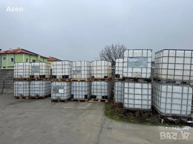 Бидони 1000 литра 1 тон бидон цистерна съд за чиста вода ЧИСТИ КАТО НОВИ С ГРАНЦИЯ 