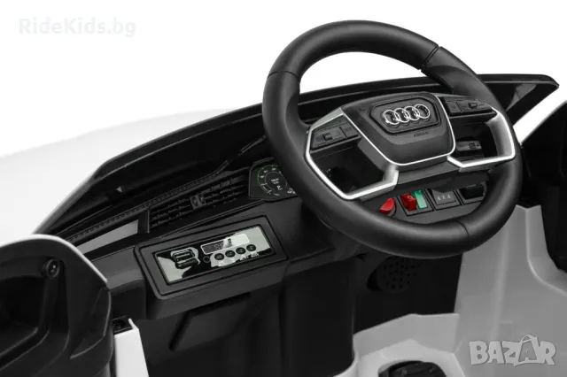 Луксозна детска акумулаторна кола AUDI ETRON SPORTBACK – Бяла, с дистанционно и LED светлини, снимка 10 - Детски велосипеди, триколки и коли - 50049520