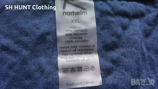 NORHEIM Thermo 70% Merino Wool размер XL / XXL термо блуза 70% Мерино вълна - 2547, снимка 11 - Блузи - 54216396