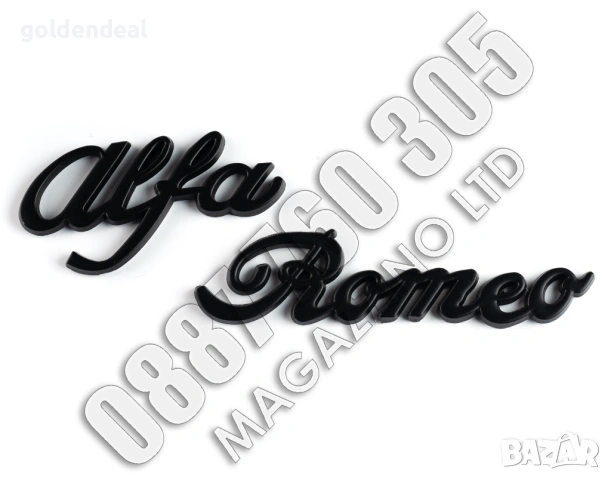 Метална Емблема Алфа Ромео Хромиран Надпис за Задния Капак или Черен Мат, снимка 5 - Аксесоари и консумативи - 53746834