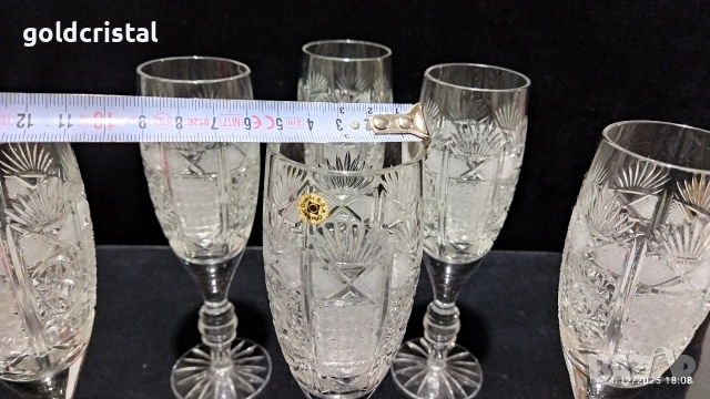 кристални чаши , снимка 4 - Антикварни и старинни предмети - 46726184