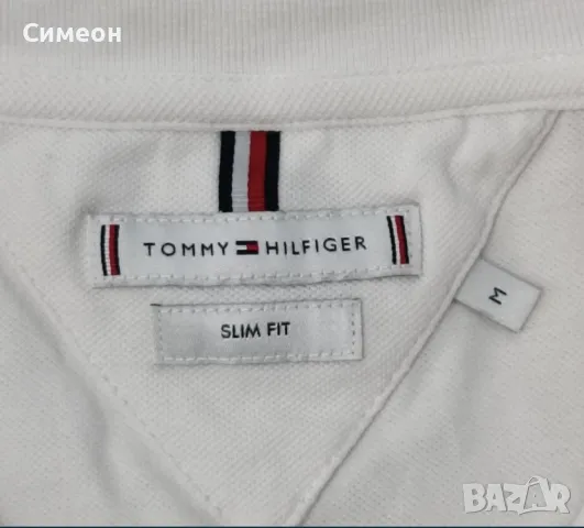 Tommy Hilfiger Logo Polo Shirt оригинална тениска М памучна фланелка, снимка 3 - Тениски - 48555338