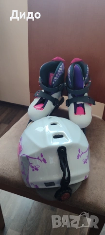 Детски ролери Oxelo Play 5 Light Grey номер 28-30 с Каска, снимка 3 - Ролери, кънки - 50291859