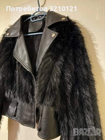 Дамско зимно кожено яке. , снимка 5 - Якета - 52629994