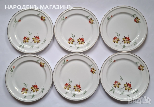 ROSENTHAL - Немски порцелан десертни чинии сервиз – 6 броя, снимка 2 - Други ценни предмети - 54082408