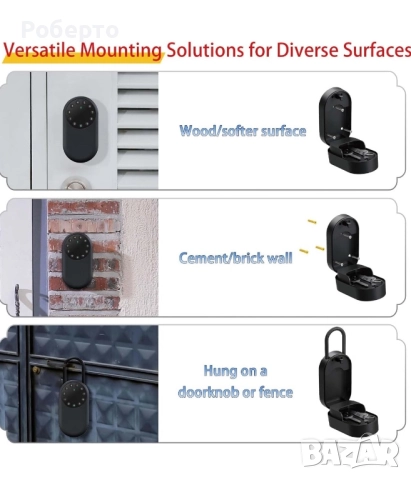 Смарт кутия за ключове с пръстов отпечатък, снимка 7 - Други стоки за дома - 52955500