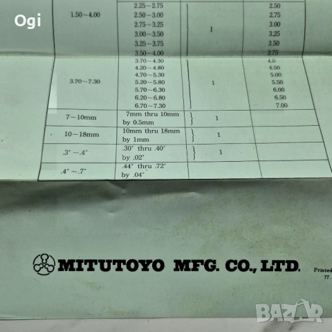 Индикатор Вътромер Mitutoyo , снимка 5 - Шублери - 53252454