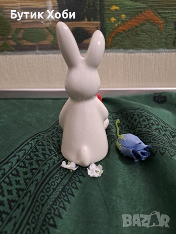 Ретро  порцеланово Великденско зайче, снимка 5 - Антикварни и старинни предмети - 44943064
