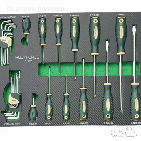 Професионален шкаф с метален плот, със 7 чекмеджета – 4 пълни с инструменти RockForce, снимка 6 - Други инструменти - 50328160
