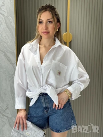 памучни овърсайз ризи Calvin Klein , снимка 3 - Ризи - 50975021