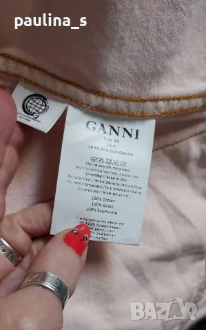 "Ganni" jeans jacket / Italy 🇮🇹 / Розово дънково яке с качулка и широки ръкави , снимка 11 - Якета - 48441654