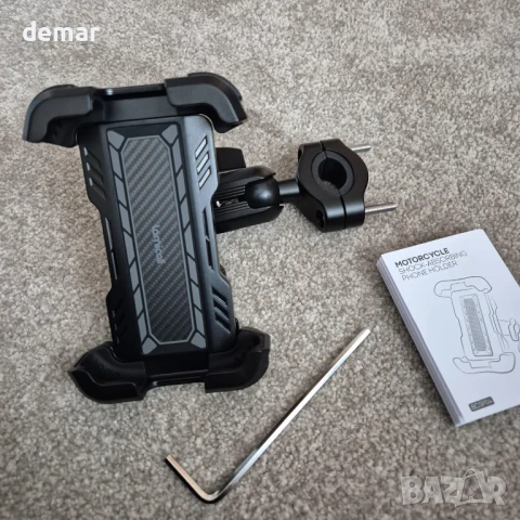 Стойка за телефон за мотоциклет/велосипед Lamicall против кражба, телефони 4.7-6.7", черна, снимка 10 - Аксесоари и консумативи - 50925749