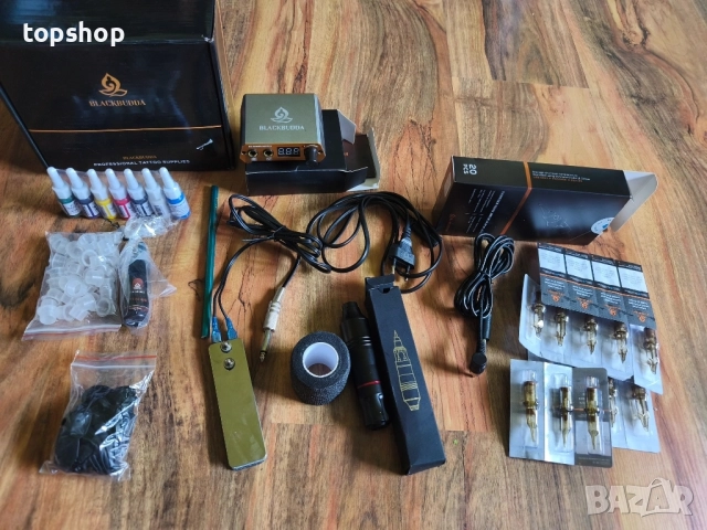 Комплект за татуировки Blackbudda Tattoo Gun kit - професионален комплект 100% работещо..., снимка 2 - Друго оборудване - 51595300