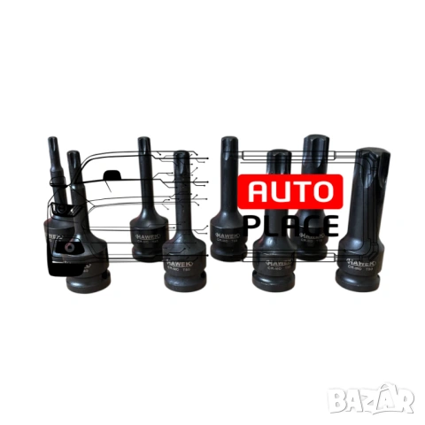 Комплект ударни битове 1/2 – Торкс 8 части HAWEK, снимка 2 - Други инструменти - 53896915