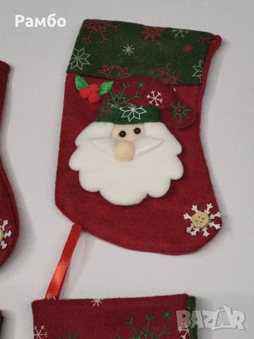 Коледен чорап за подаръци за окачване, снимка 5 - Други стоки за дома - 52345987