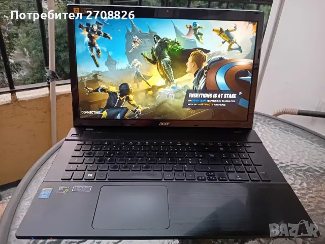 Много бърз геймърски лаптоп Acer 17,3 инча 2 видео карти i5 Ram 12 gb, снимка 1 - Лаптопи за игри - 47461791