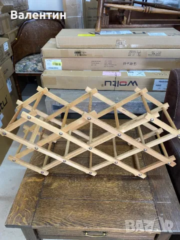 Дървени стелажи за вино 3бр., снимка 3 - Стелажи и щандове - 50096108