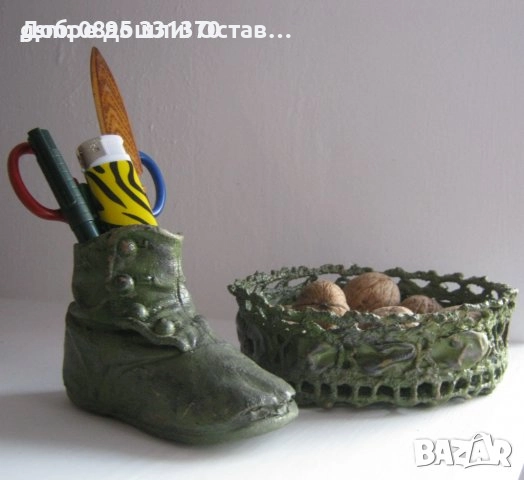 2 сламени кукли мадами, стара обувка и панер, делфин, морска звезда, снимка 4 - Статуетки - 29471602