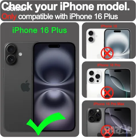 VANAVAGY Калъф за iPhone 16 Plus, Magsafe съвместим, RFID блокиране, снимка 2 - Калъфи, кейсове - 49821678