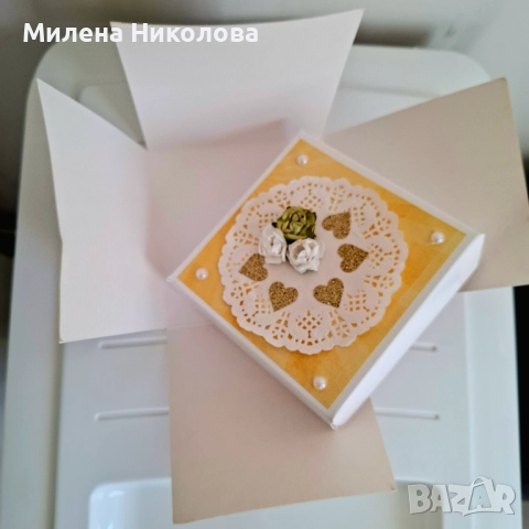 Експлодираща кутия "Жълти рози", снимка 3 - Други - 51628116
