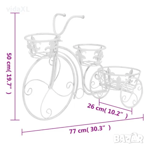 vidaXL Цветарник във формата на колело, винтидж стил, метал (SKU:245931), снимка 4 - Градински мебели, декорация  - 48410720