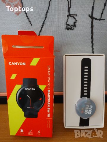 НОВ Смартчасовник черен Smartwatch Canyon Marzipan SW-75 CNS-SW75, снимка 1 - Смарт гривни - 45203209