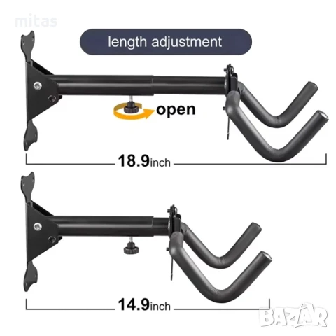 Велосипедна стойка MARTAR, Закачане под рамка, Ротираща, Телескопична, снимка 2 - Аксесоари за велосипеди - 50710471