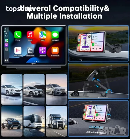 7” уредба за кола Тъч скрийн MP3 Предна и задна камера 64GB, Bluetooth Apple/Android. GPS Навигация, снимка 2 - Аксесоари и консумативи - 50501186