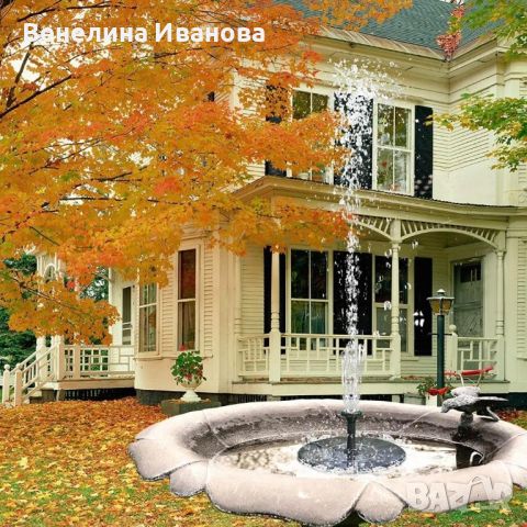 Соларен фонтан с три режима на разпръскване на водата, снимка 12 - Градински мебели, декорация  - 45579744