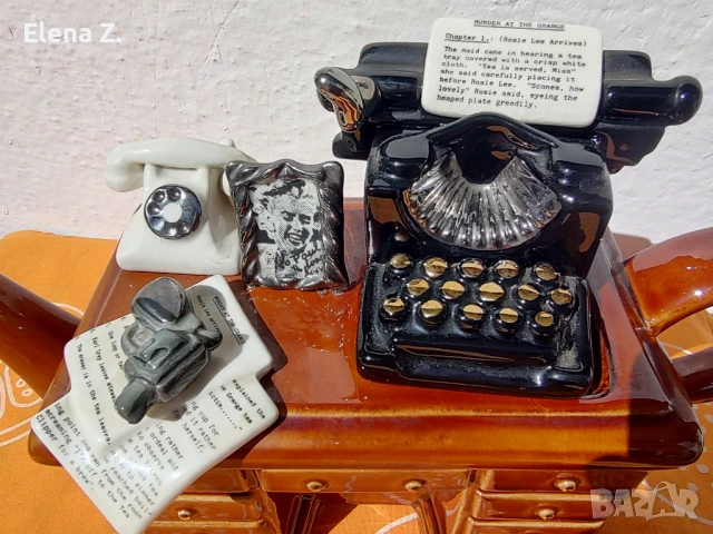 Голям, подписан чайник на Paul Cardew Бюро на криминален автор, снимка 5 - Декорация за дома - 53844772