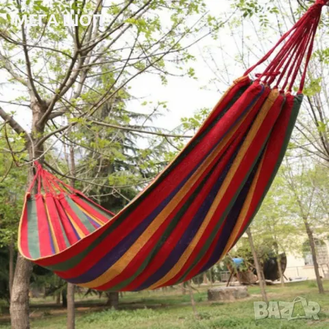 Голям цветен хамак с красиви и цветни шарки, снимка 2 - Къмпинг мебели - 49972750