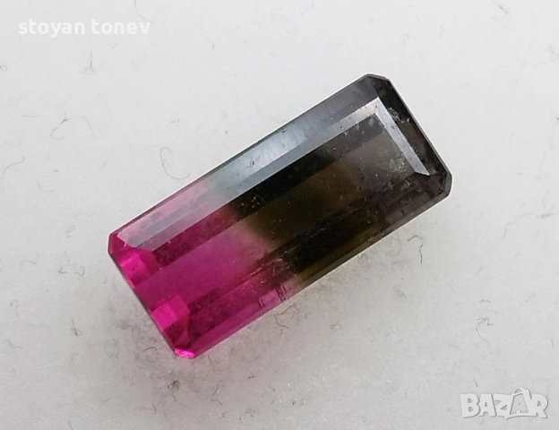 Двуцветен турмалин с наситен цвят в добър размер 3.40кт! Нов!, снимка 8 - Други - 53265234