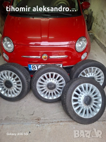 Продавам оригинални джанти комплект за Фиат 500, снимка 2 - Гуми и джанти - 53690331