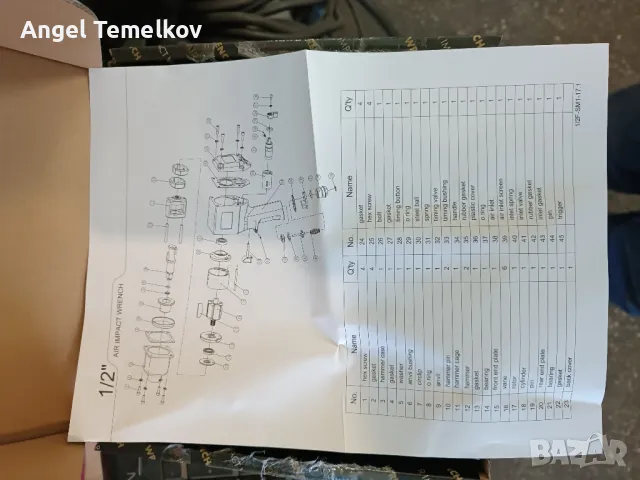 пневматичен гайковер 1500 НМ, снимка 3 - Други машини и части - 48393809