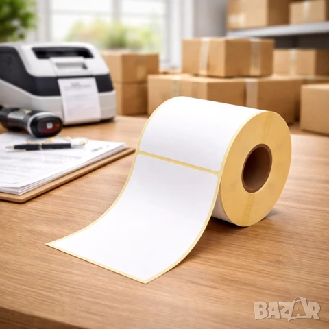 Етикети за товарителници / Самозалепващи етикети на ролка за термопринтер, снимка 2 - Принтери, копири, скенери - 53757800