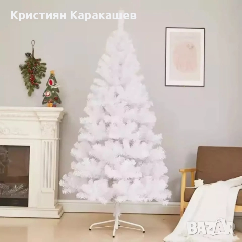 Изкуствена коледна снежно бяла елха, снимка 4 - Декорация за дома - 52656615